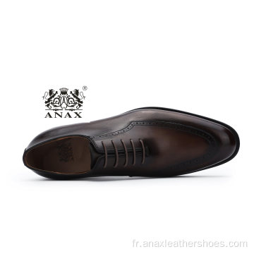 Chaussures d&#39;affaires confortables en cuir à lacets pour hommes populaires